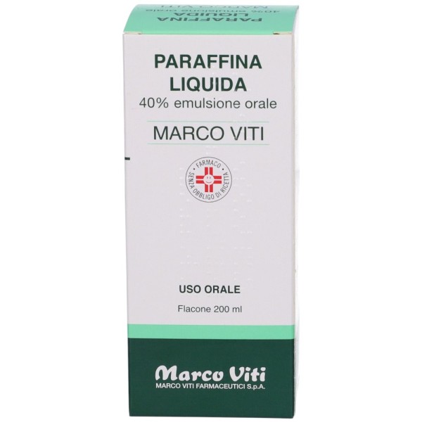 Paraffina Liquida 40% Emulsione Orale Marco Viti 200 ml