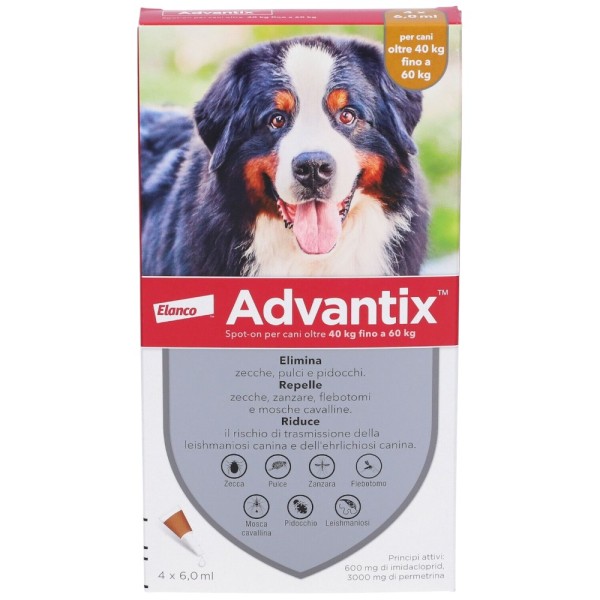 Advantix Spot On Cani 40-60 Kg 4 Pipette 6ml