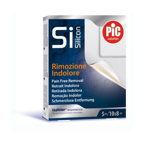 PiC Solution Si Silicon Cerotti Indolor Post Operatorio 5 Pezzi 10x8cm