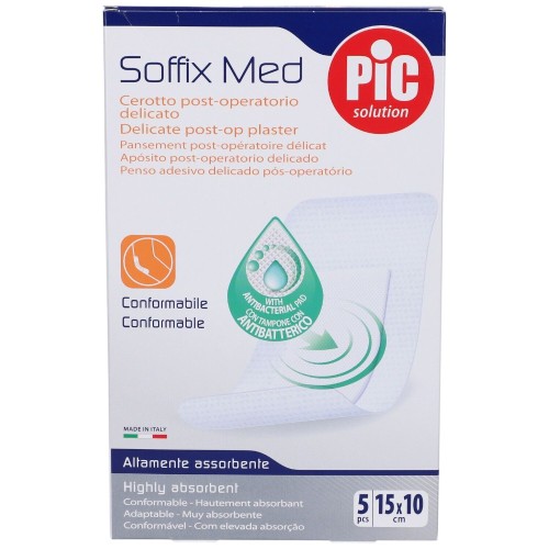 PiC Solution Soffix Med Cerotto Post-Operatorio Delicato 5 Pezzi 10x15