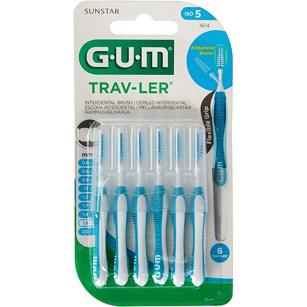 GUM Trav-Ler Scovolino Interdentale ISO 5 1,6mm 6 Pezzi