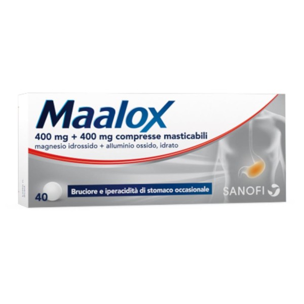Maalox 400 mg + 400 mg 40 Compresse Masticabili