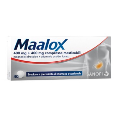Maalox 400 mg + 400 mg 40 Compresse Masticabili