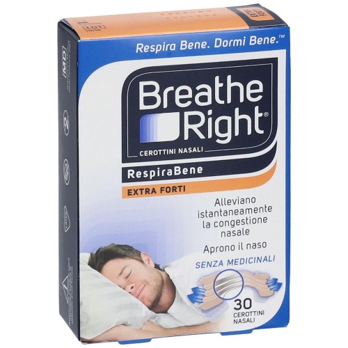 Breathe Right Cerottini Nasali Extra Forti 30 Cerotti