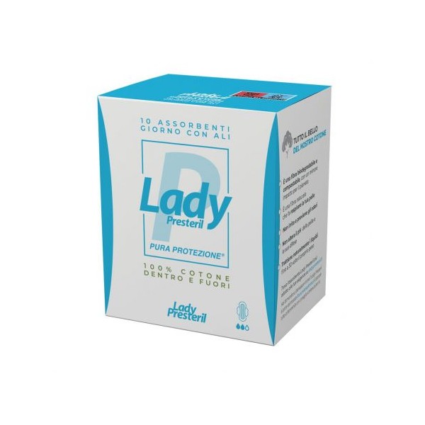Lady Presteril Assorbenti Giorno con Ali 10 Pezzi