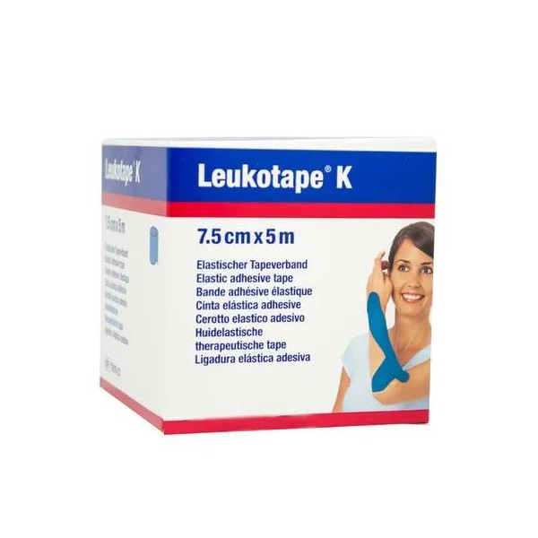 Leukotape K Taping Kinesiologico 7,5cm x 5m Blu