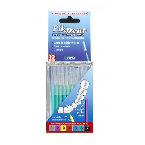 PikDent Stuzzicolini 10 Scovolini N6 Verde