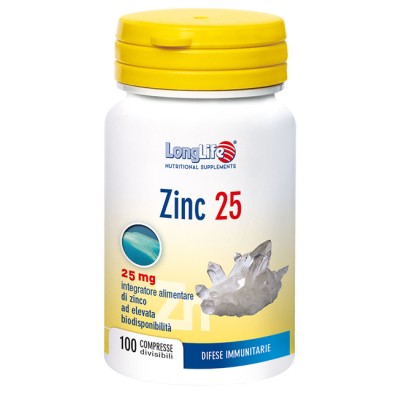 LongLife Zinc 25 100 COMPRESSE divisibili
