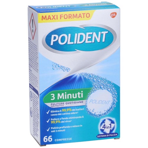 Polident 3 Minuti 66 Compresse