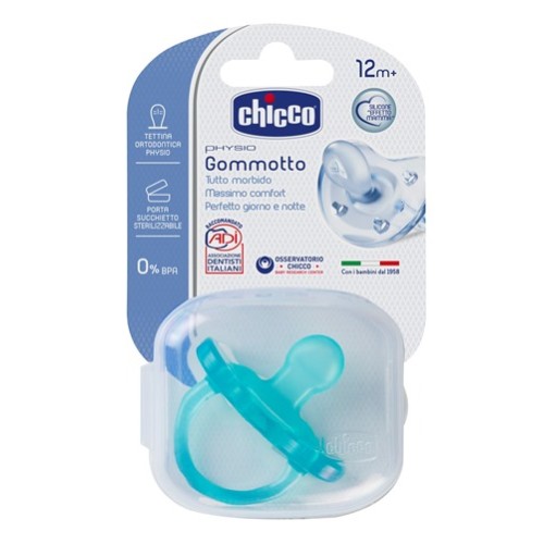 Chicco Physio Soft Gommotto in Silicone Azzurro 12m+ mesi