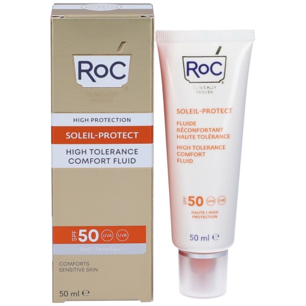 RoC Soleil Protect Fluido Viso Comfort Alta Tollerabilità SPF50+ 50ml