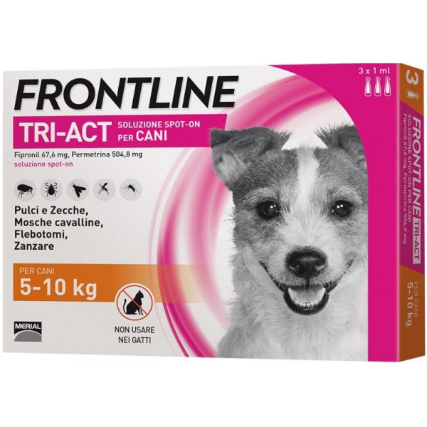 Frontline Tri-Act Cani da 5 - 10 Kg 3 Pipette da 1ml