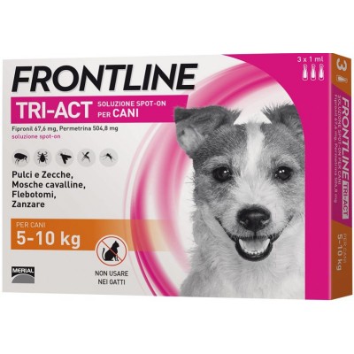 Frontline Tri-Act Cani da 5 - 10 Kg 3 Pipette da 1ml