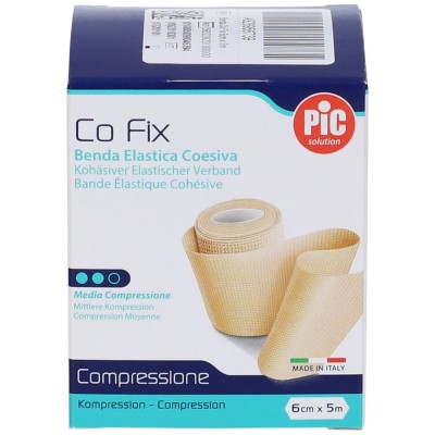 PiC Solution CO FIX Benda Elastica Coesiva Compressiva 6cm x 5m