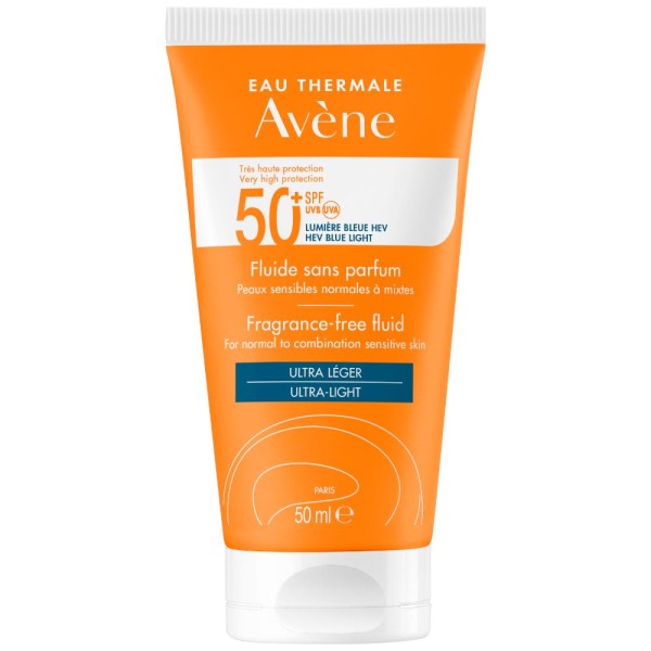 Avene Solari Fluido Viso Senza Profumo SPF 50+ 50ml