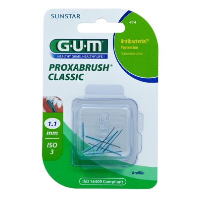 GUM Proxabrush Classic Testine Ricambio Scovolino 1,3mm ISO 3 8 Pezzi