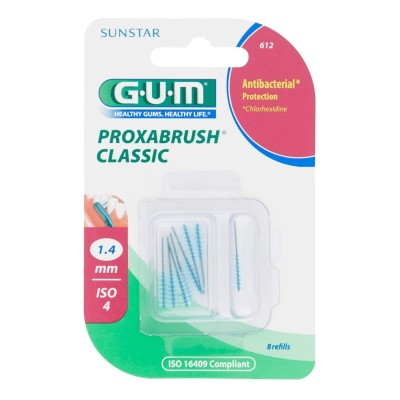 GUM Proxabrush Classic Testine Ricambio Scovolino 1,4mm ISO 4 8 Pezzi
