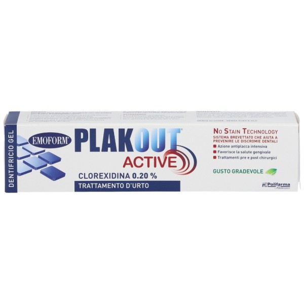 Emoform PlakOut Active 0,20% Trattamento D'Urto Dentifricio Gel 75ml