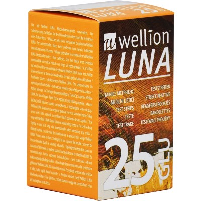 Wellion Luna 25 Strisce Reattive per Glicemia