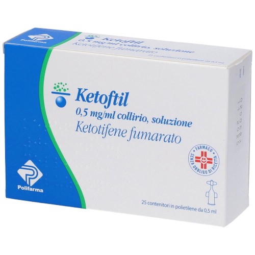 Ketoftil 0,5mg/ml Collirio 25 flaconcini da 0,5ml