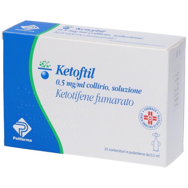 Ketoftil 0,5mg/ml Collirio 25 flaconcini da 0,5ml
