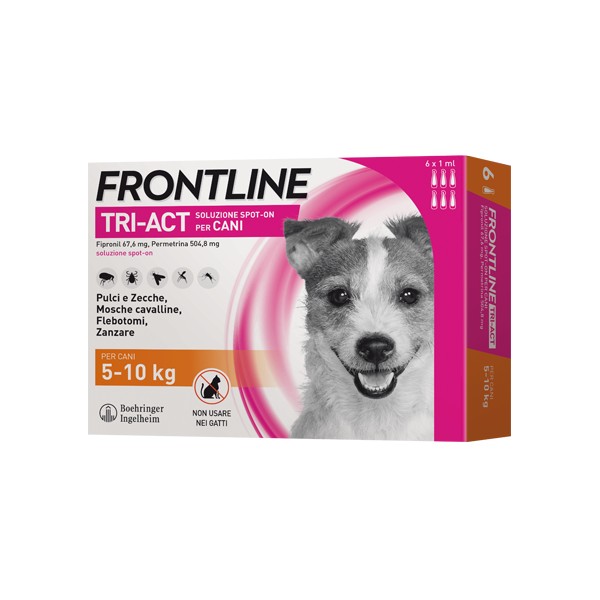 Frontline Tri-Act Cani da 5 - 10 Kg 6 Pipette da 1ml