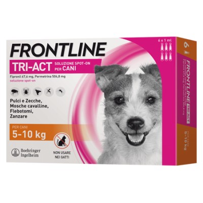 Frontline Tri-Act Cani da 5 - 10 Kg 6 Pipette da 1ml