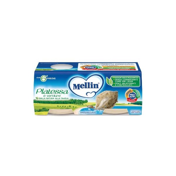 MELLIN OMOGENEIZZATO PLATESSA 2X80 G