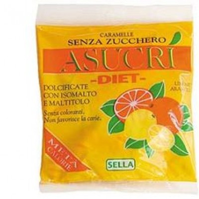 ASUCRI Caramella Arancia Limone senza zucchero 40g SELLA