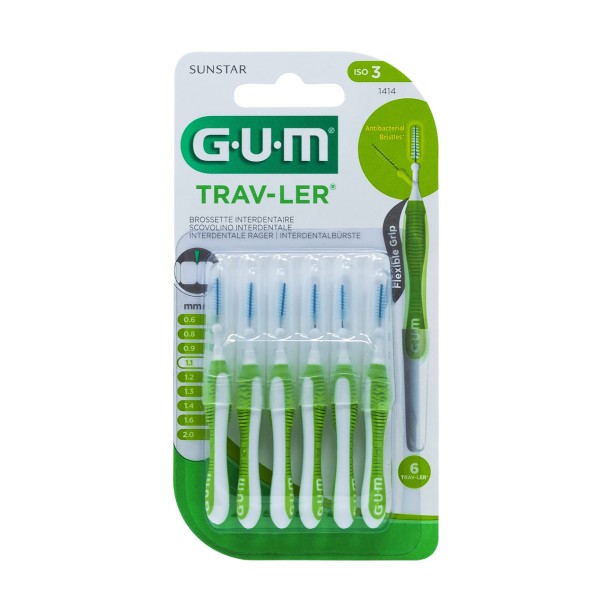 GUM Trav-Ler Scovolino Interdentale ISO 3 1,1mm 6 Pezzi