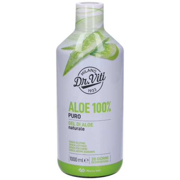 Dr. Viti Aloe 100% Puro Succo di Aloe Naturale 1000 ml