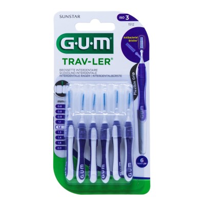 GUM Trav-Ler Scovolino Interdentale ISO 3 1,2mm 6 Pezzi