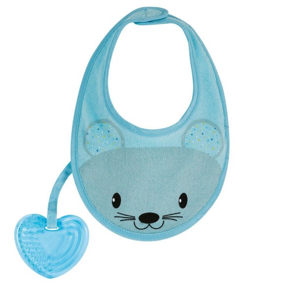 Chicco Fresh Bib Bavaglino con Massaggiagengive Azzurro