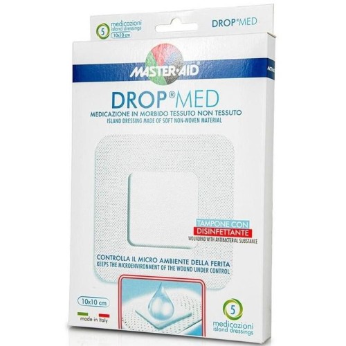 dotata di un tampone assorbente con sostanza disinfettante (clorexidin