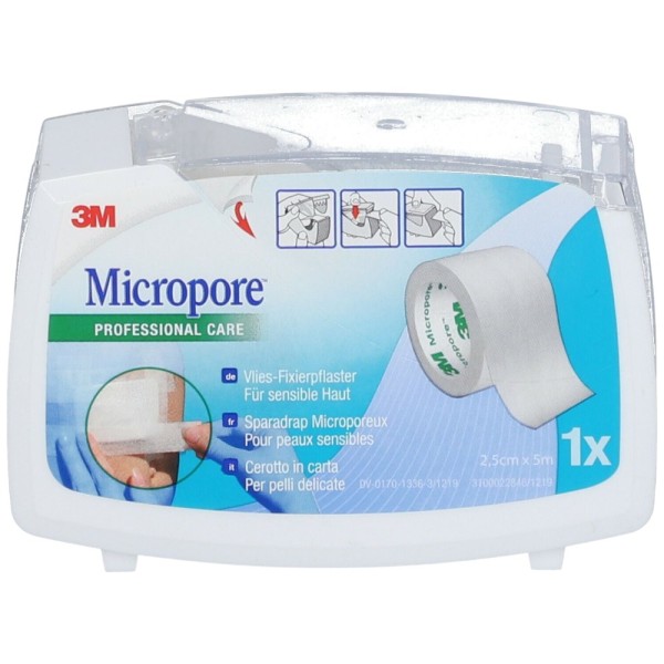 Micropore Cerotto in Carta per Pelli Delicate 2,5cm x 5m