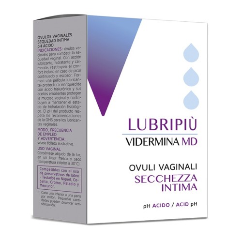 Vidermina Lubripiù MD 10 Ovuli Vaginali