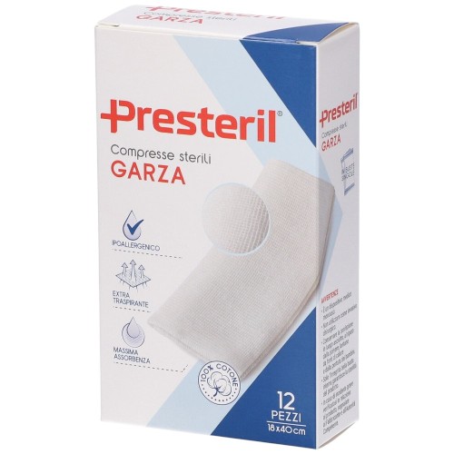 Medipresteril 12 Compresse di Garze Sterili 18 x 40cm