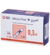 BD Micro-Fine + Demi 30 Siringhe da Insulina 0,3 ml 0,30 mm 30 G 8 mm