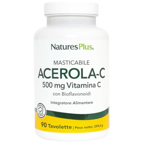 Natures Plus Acerola-C 500 mg 90 Tavolette Masticabili