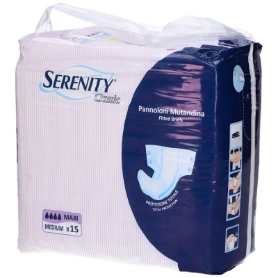 Serenity Classic Pannoloni Mutandina Maxi Taglia M 15 Pezzi