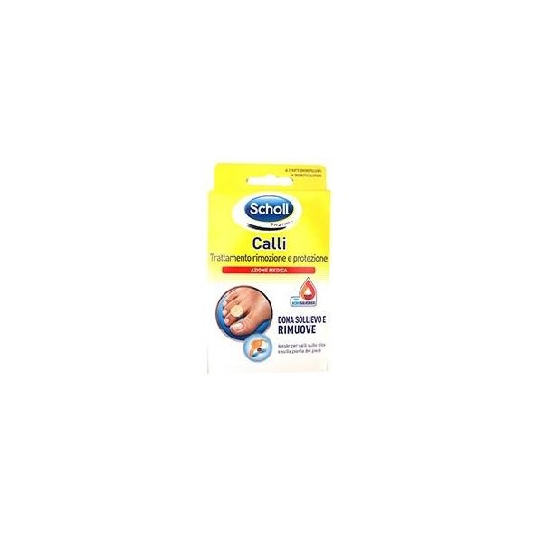 Scholl Cerotto Callifugo Trattamento Rimozione/Protezione 4 CEROTTI IDROREPELLENTI + 4 DISCHETTI CALLIFUGHI