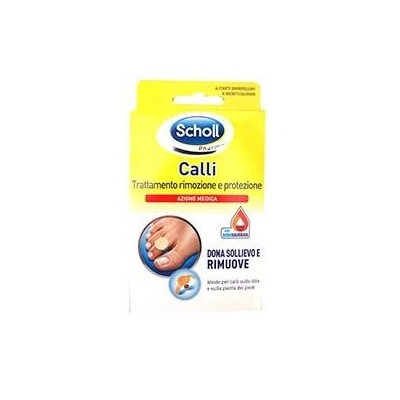 Scholl Cerotto Callifugo Trattamento Rimozione/Protezione 4 CEROTTI IDROREPELLENTI + 4 DISCHETTI CALLIFUGHI