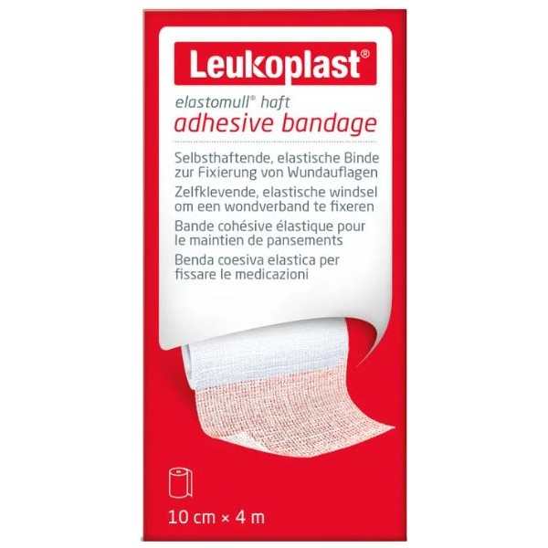 Leukoplast Elastomull Haft Benda di Fissaggio Elastica 10cm x 4m