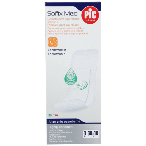 Pic Solution Soffix Med Cerotto Post Operatorio Delicato 3 Pezzi 30x10