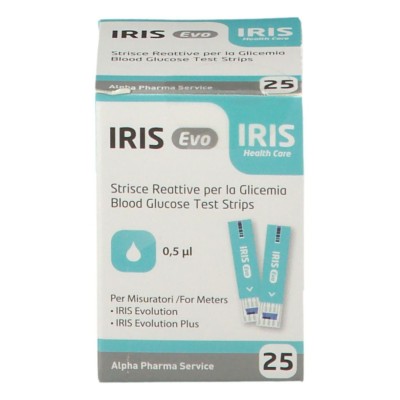 Iris Evo 25 Strisce Reattive per la Glicemia
