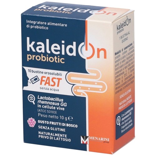 KaleidOn Probiotic Fast 10 Bustine Orosolubili Gusto Frutti di Bosco