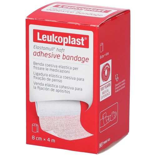 Leukoplast Elastomull Haft Benda di Fissaggio Elastica 8cm x 4m