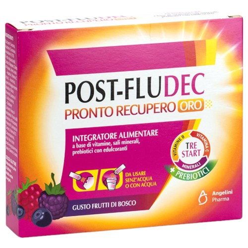 Post-Fludec Pronto Recupero Oro 12 Bustine Gusto Frutti di Bosco