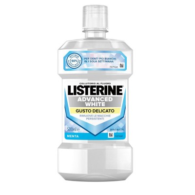 Listerine Advanced White Gusto Delicato Collutorio 500ml