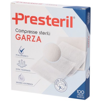 Medipresteril 100 Compresse di Garze Sterili 10 x 10 cm